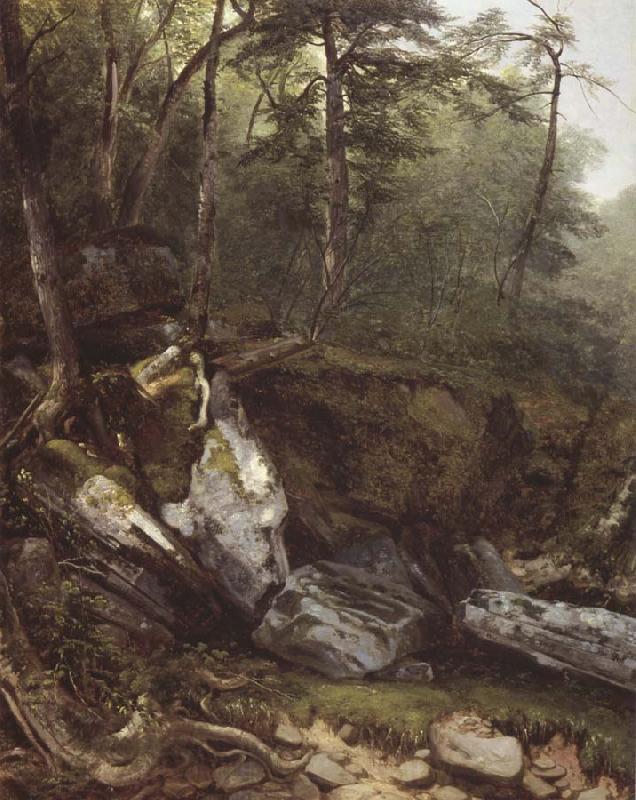 Asher Brown Durand Study from Nature rocks and trees in the Catskills Norge oil painting art